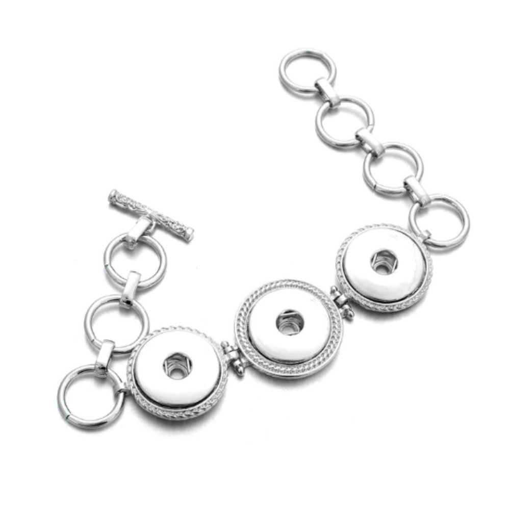 Snap Bracelet for Snap Jewelry  Holds 3 snaps